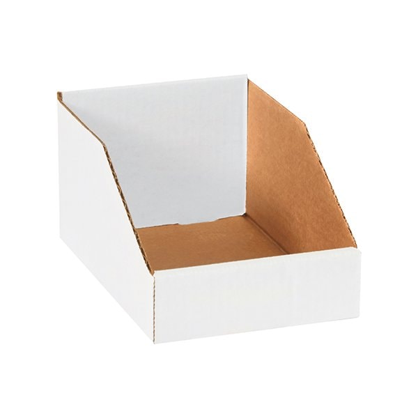 Bsc Preferred 6 x 9 x 4-1/2'' White Bin Boxes, 25PK BUY00032208 - main
